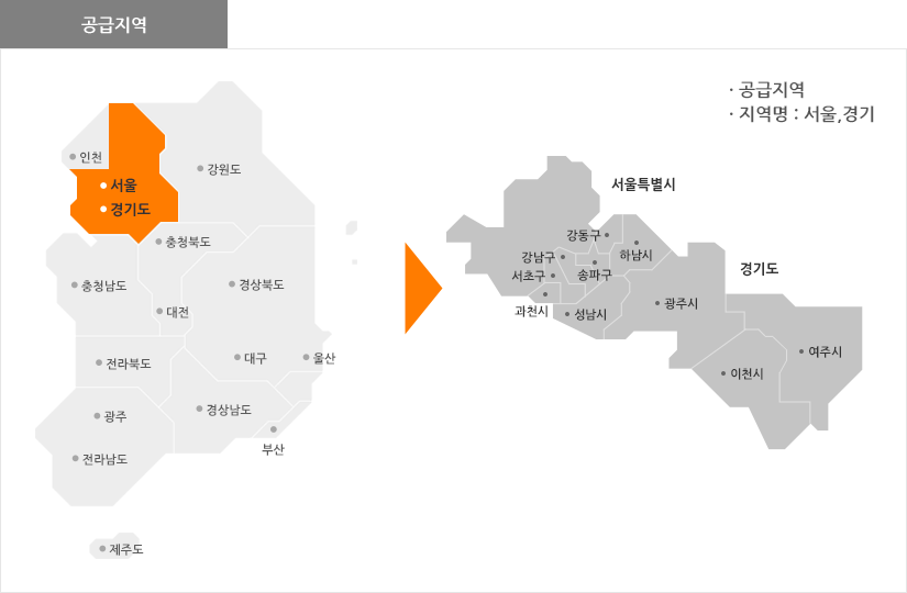 공급지역, 지역명: 서울(강동구, 강남구, 서초구, 송파구), 경기(하남시, 성남시, 과천시, 광주시, 이천시, 여주시)